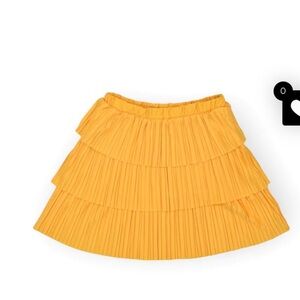 Zara Pleated Yellow Skirt